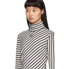 Loewe Navy and White Striped Long Sleeve Turtleneck