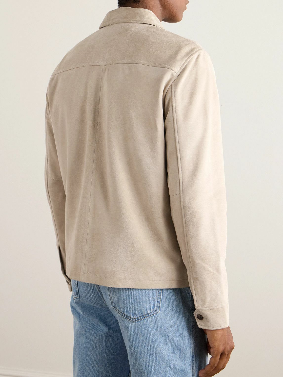 Theory - Hazelton Suede Jacket - Neutrals