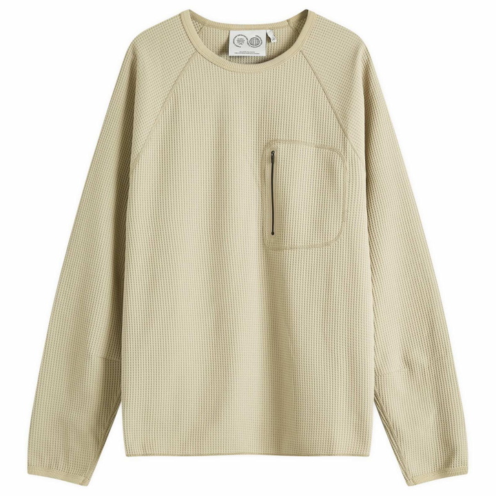 Photo: Purple Mountain Observatory Men's Waffle Long Sleeve T-Shirt in Sand