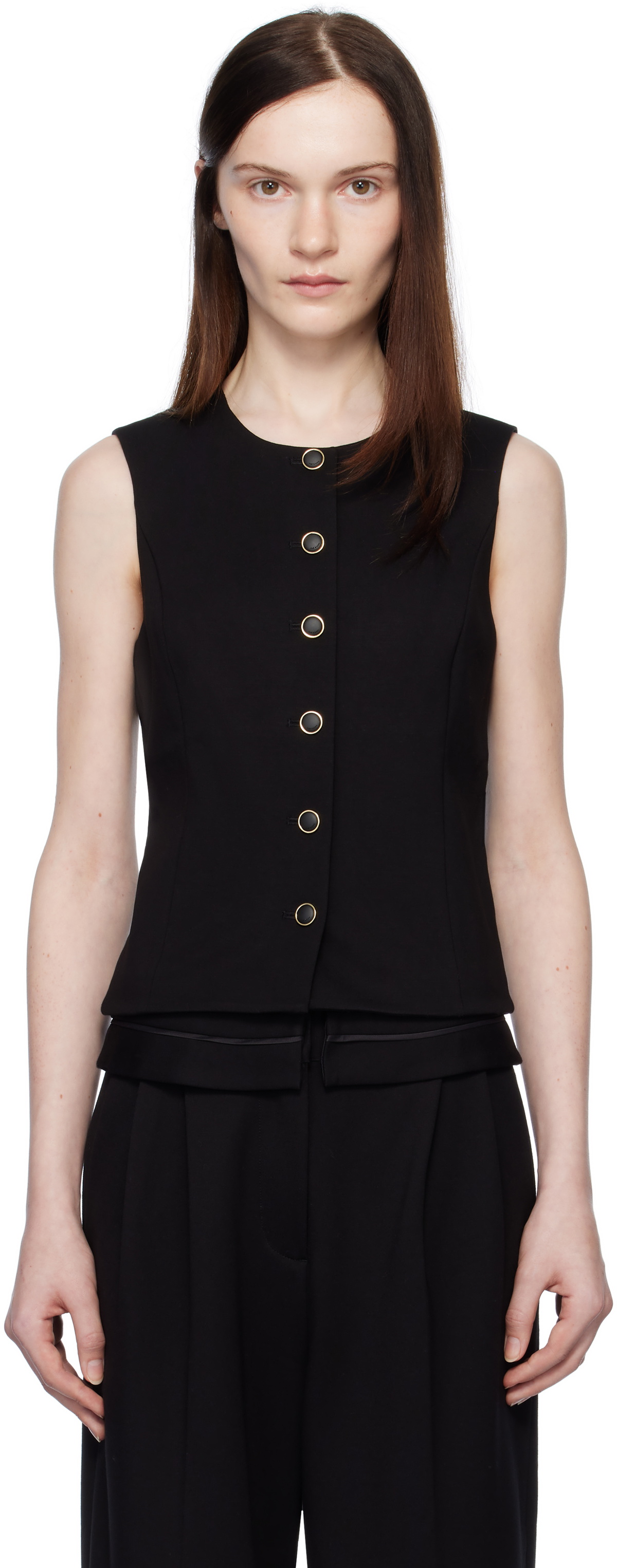 rag & bone Black Irina Ponte Vest