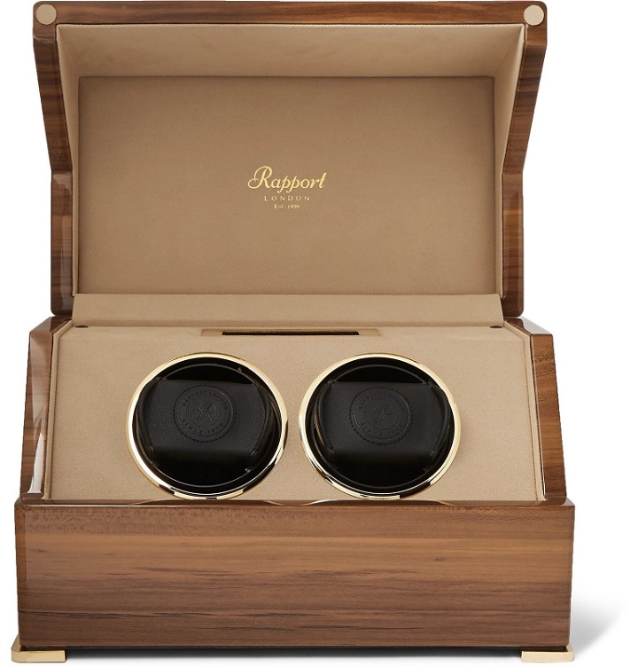 Photo: Rapport London - Perpetua III Lacquered Walnut Watch Winder - Brown