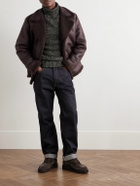 RRL - Wool, Cotton and Linen-Blend Rollneck Sweater - Gray