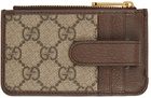 Gucci Beige Ophidia Card Holder