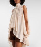 Blumarine Asymmetric georgette blouse