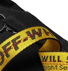 Off-White - Logo Jacquard-Trimmed Cotton-Drill Belt Bag - Black
