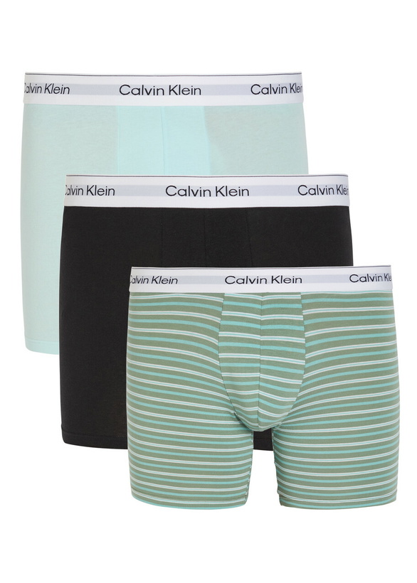 Photo: Calvin Klein Icon Stretch-cotton Boxer Briefs set of Three Black Grey
