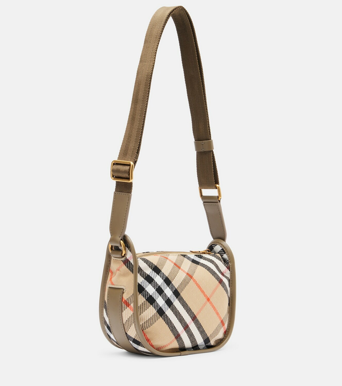 Burberry Clip Messenger Medium leather-trimmed shoulder bag
