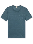 Massimo Alba - Alicudi Slub Linen T-Shirt - Blue