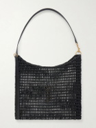 SAINT LAURENT - Oxalis Leather-Trimmed Raffia Tote Bag