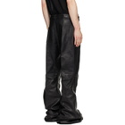 Rick Owens Black Tower Bolan Bootcut Leather Pants