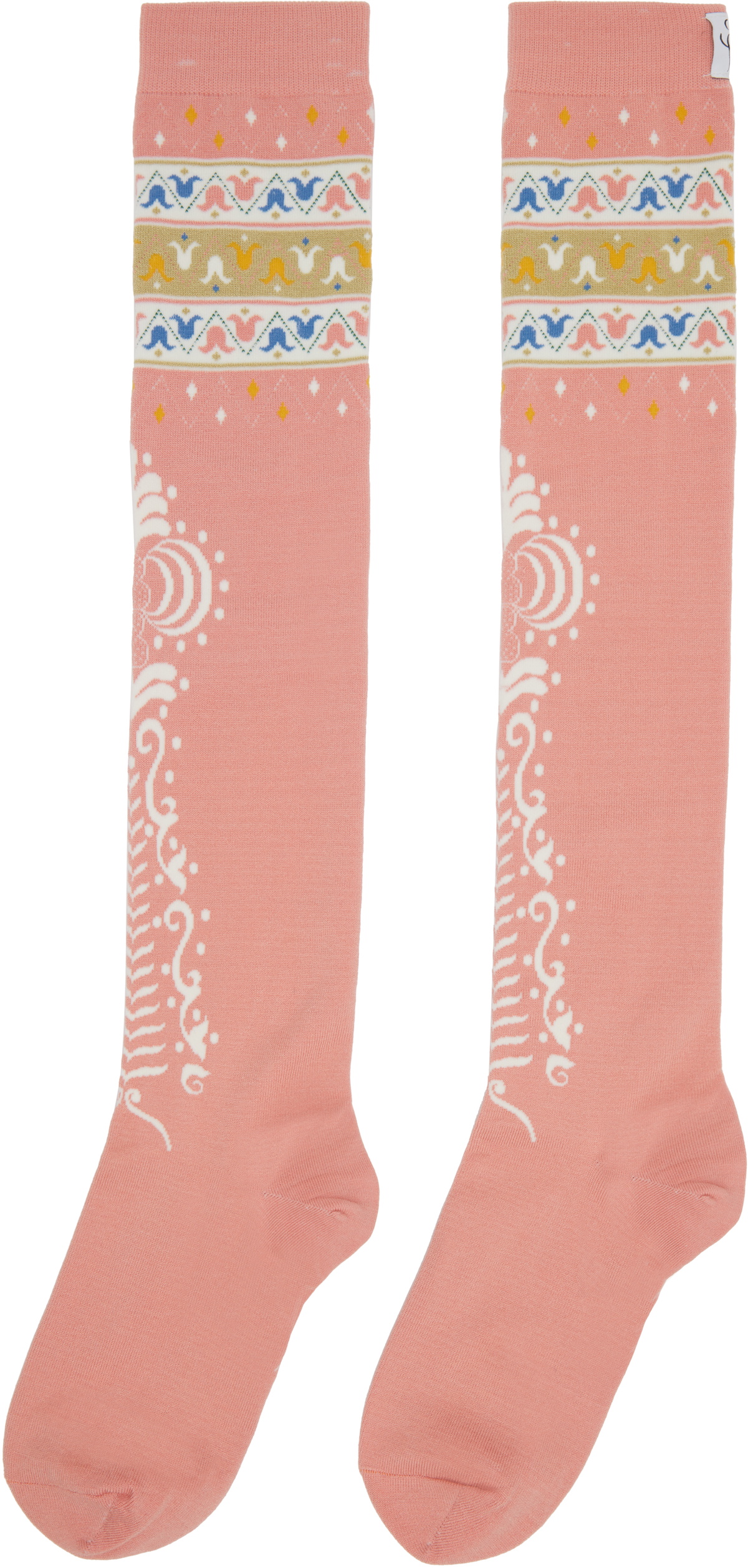 Conner Ives Pink Knee High Socks