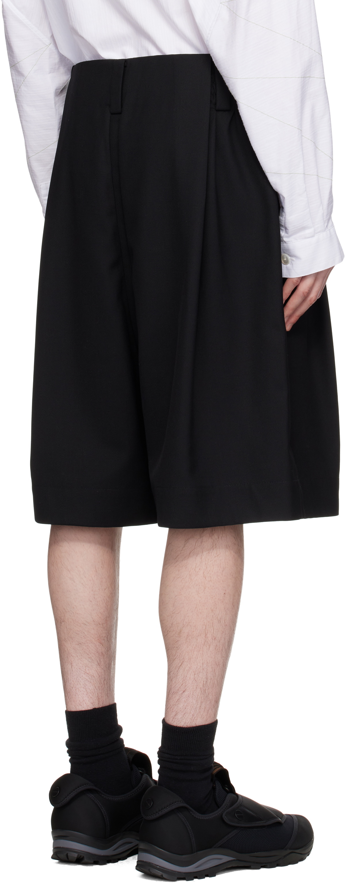 pet-tree-kor ワイドショーツ　batura pet-tree-kor Black Tension Shorts pet-tree-kor