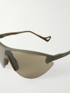 DISTRICT VISION - Yukinori Range Finder D-Frame Acetate Wrap-Around Sunglasses