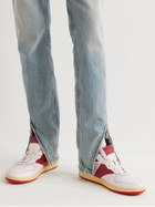 RHUDE - Rhecess Distressed Leather Sneakers - Red - 8
