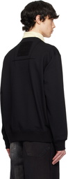 WOOYOUNGMI Black Embroidered Logo Sweatshirt