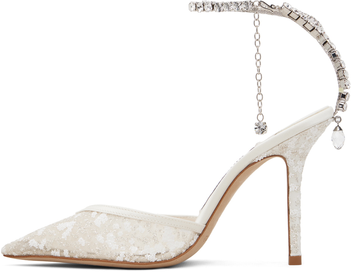 Jimmy Choo Off-White Saeda 100 Heels