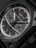 Bell & Ross - BR 03-94 BLACKTRACK Limited Edition Automatic Chronograph 42mm Ceramic and Leather Watch, Ref. No. BR0394-BTR-CE/SCA