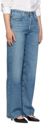 Citizens of Humanity Blue Annina High Rise Wide Leg 33 Jeans