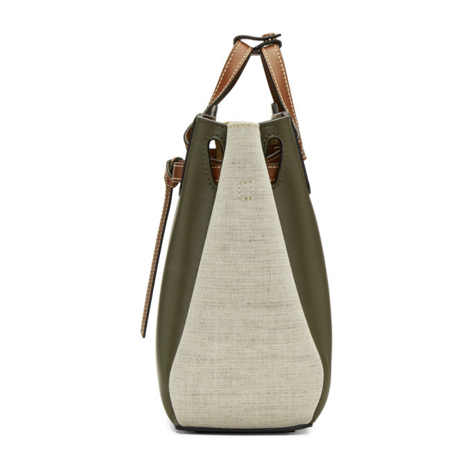 Loewe Green and Off-White Mini Lazo Bag Loewe
