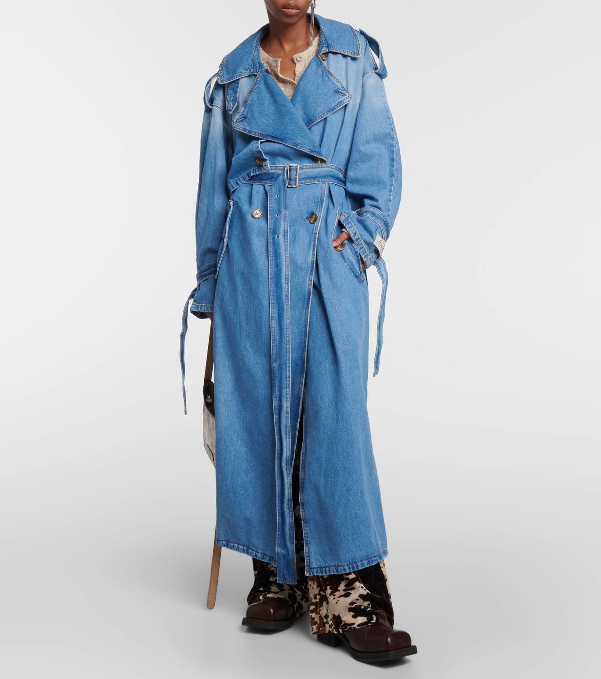 Acne Studios Osika denim trench coat Acne Studios