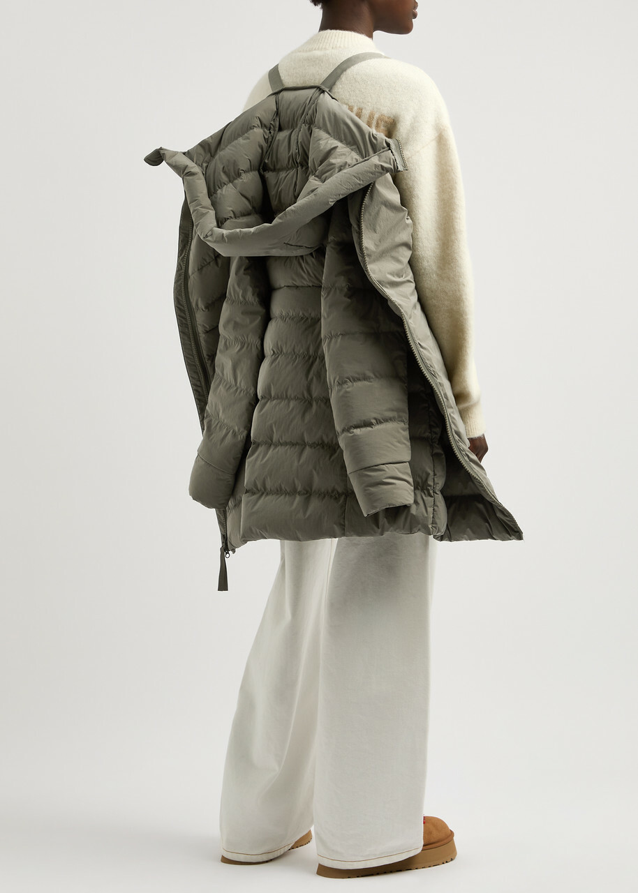 Canada Goose Clair Hooded Quilted Shell Coat Sage Canada Goose