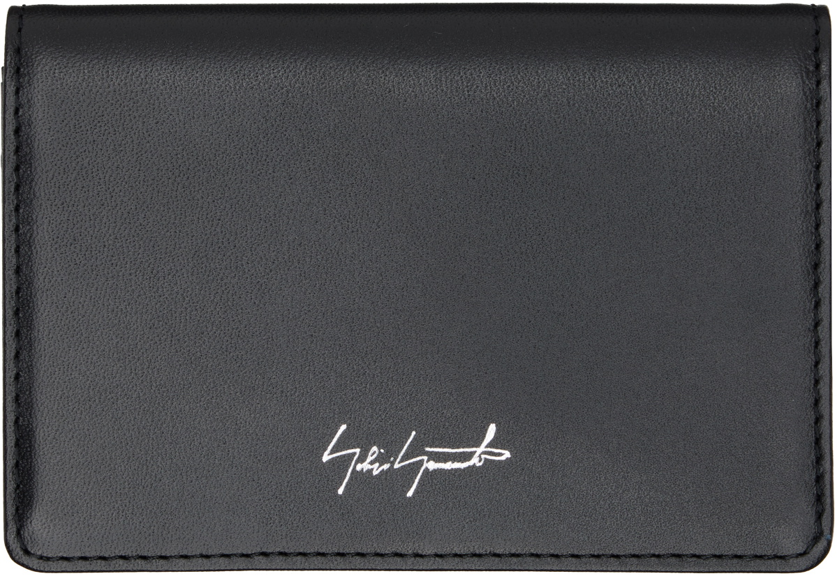 YOHJI YAMAMOTO Black Bifold Card Holder