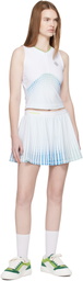 Casablanca White Tennis Printed Racer Miniskirt