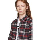 Dsquared2 Grey and Red Flannel Carpenter Shirt