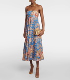 Zimmermann August floral linen midi dress