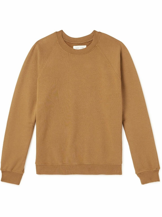 Photo: Les Tien - Garment-Dyed Cotton-Jersey Sweatshirt - Brown