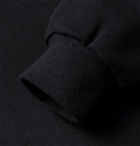 WTAPS - Printed Mélange Fleece-Back Cotton-Jersey Hoodie - Black