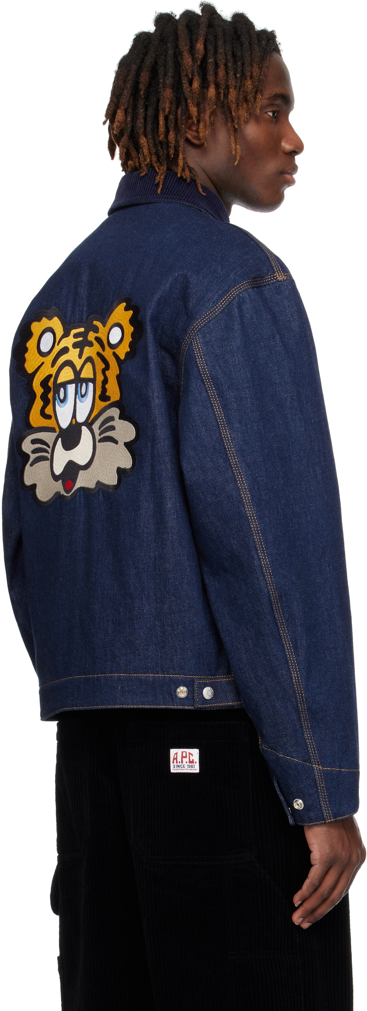 Kenzo Blue Kenzo Paris VERDY Edition Padded Workwear Denim Jacket