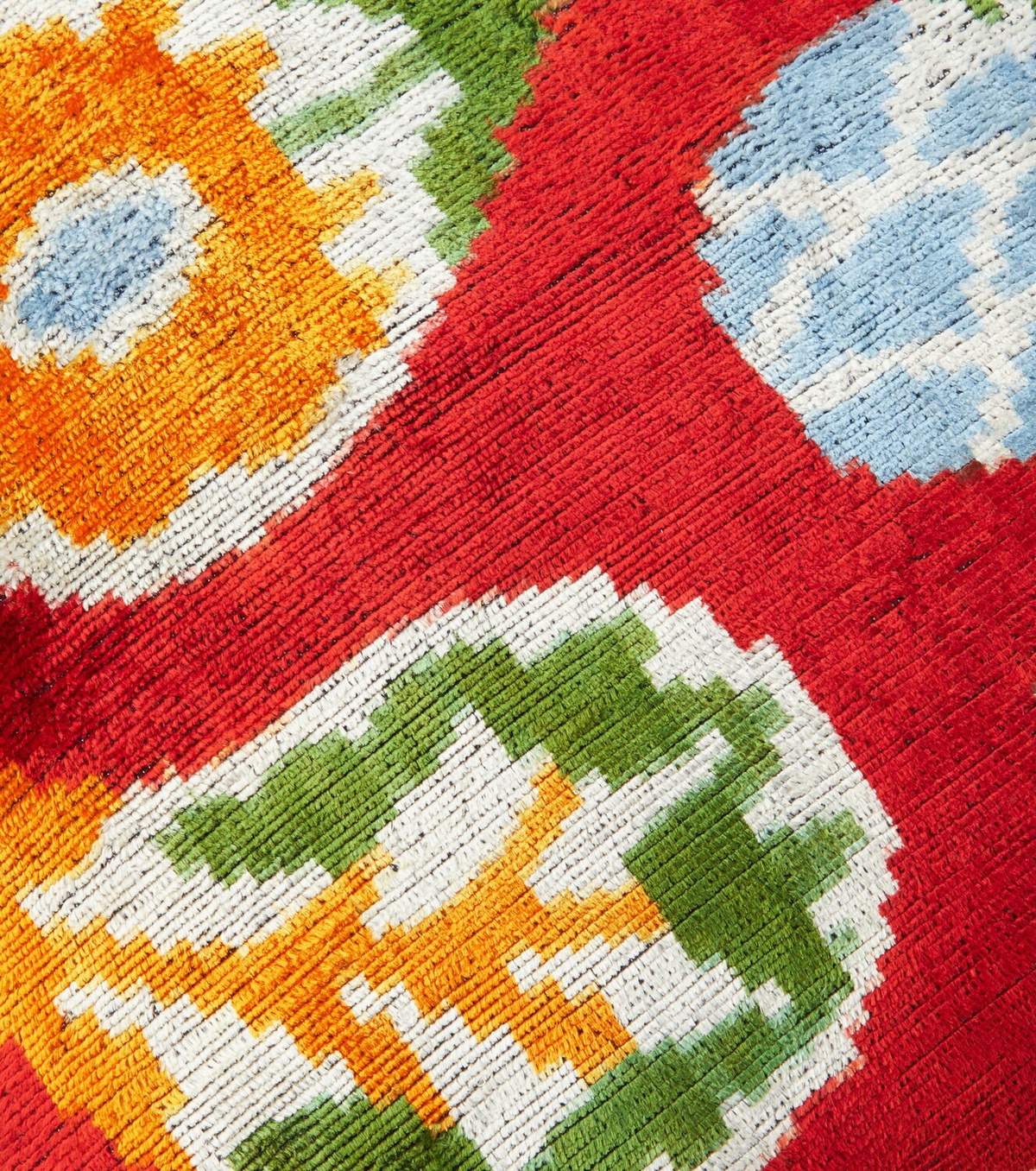 Les-Ottomans Silk and cotton velvet cushion