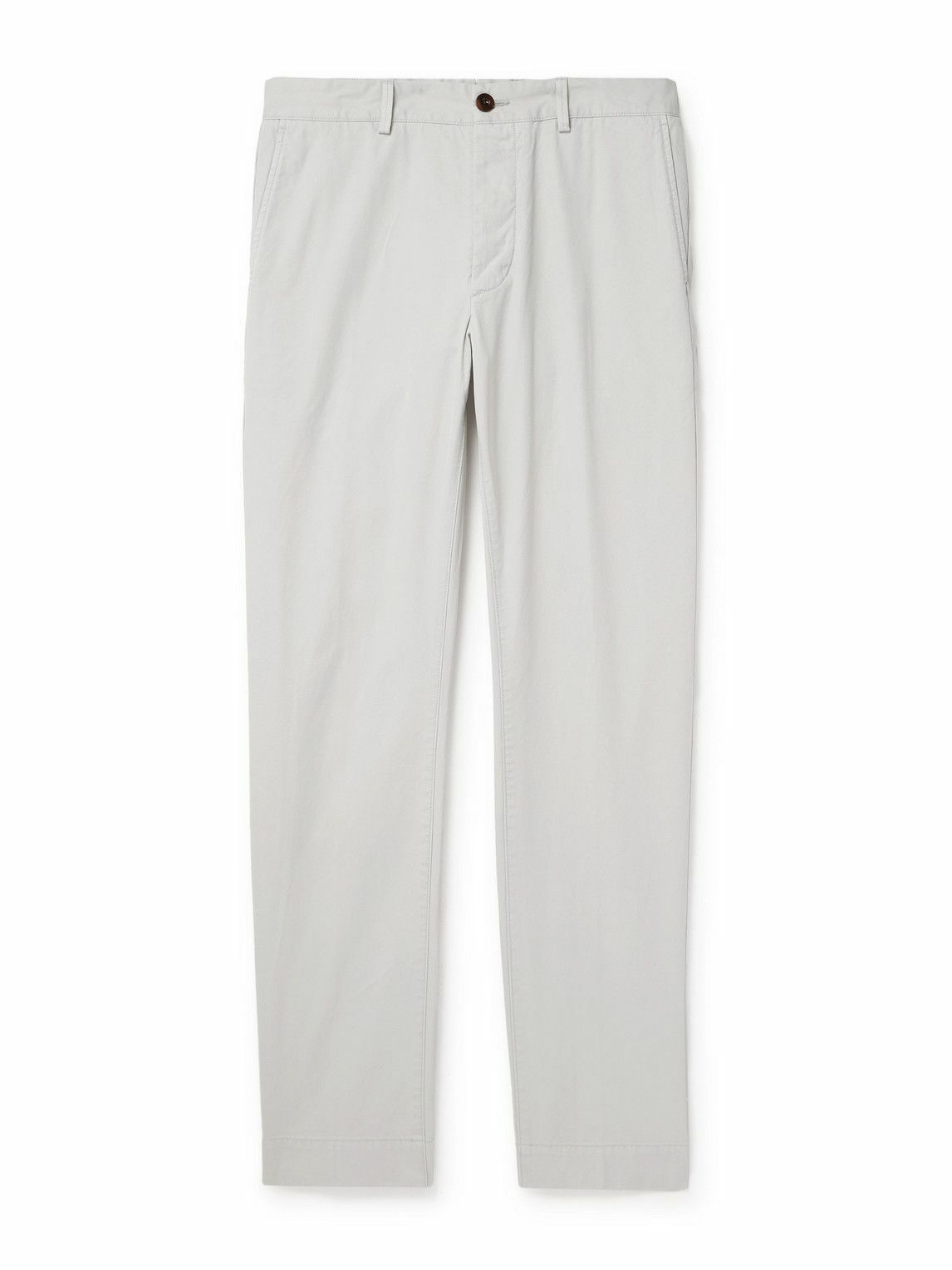 Sid Mashburn - Field Straight-Leg Garment-Dyed Cotton-Twill Trousers - Neutrals
