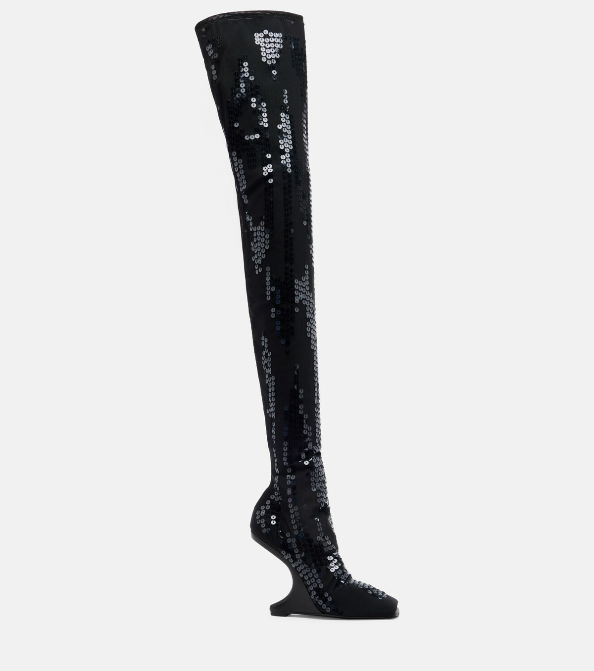 Rick Owens Cantilever embellished leather boots