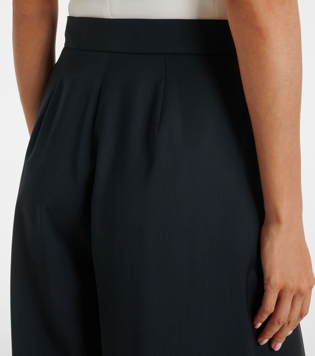 Max Mara Pleated virgin wool wide-leg pants