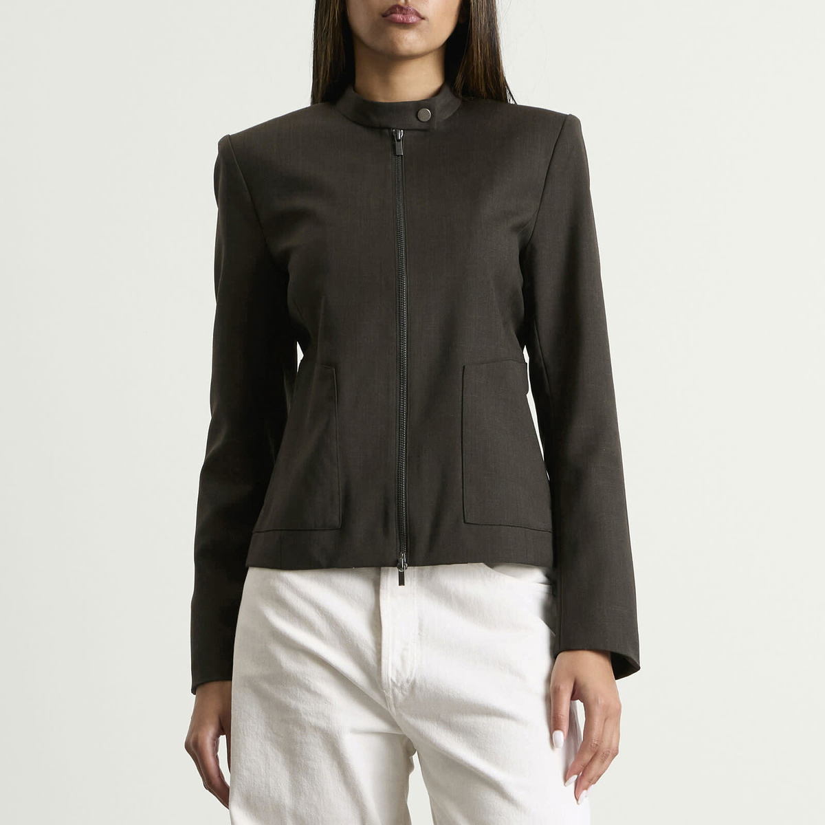 ST. Agni Women's Moto Jacket in Umber