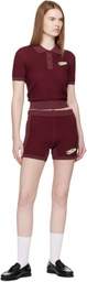 Casablanca Burgundy Bubble Jacquard Polo