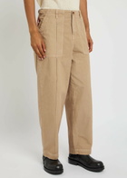 The Elder Statesman Surprise & Delight Embroidered Cotton-poplin Trousers Khaki