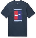 Nike Tennis - Logo-Print Cotton-Jersey T-Shirt - Blue