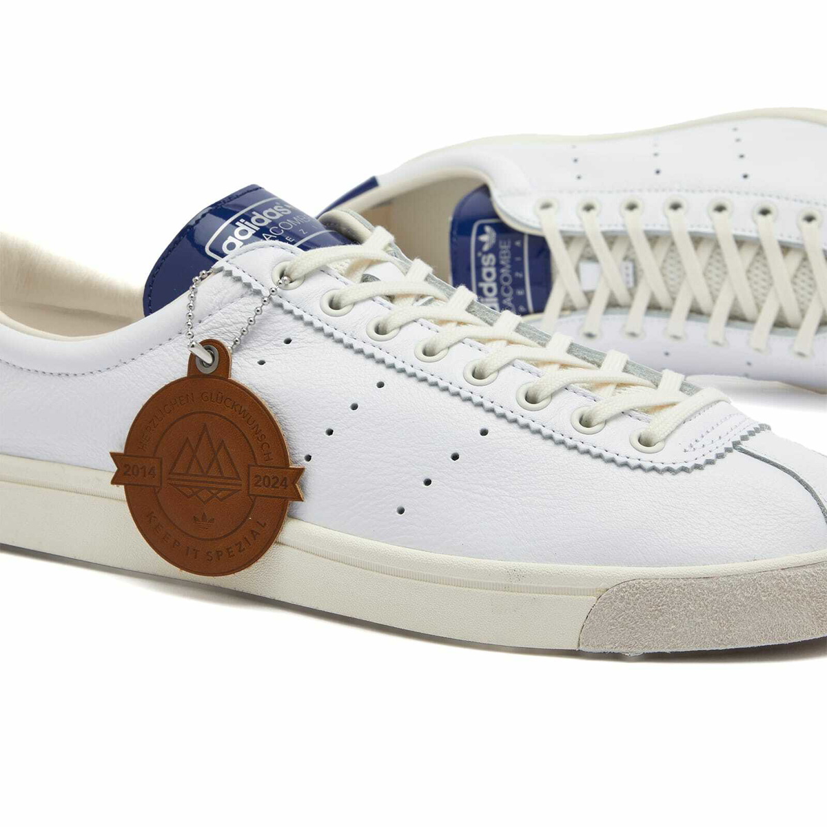 Adidas Statement Men's Adidas SPZL Lacombe Sneakers in Core White/Chalk White/Navy