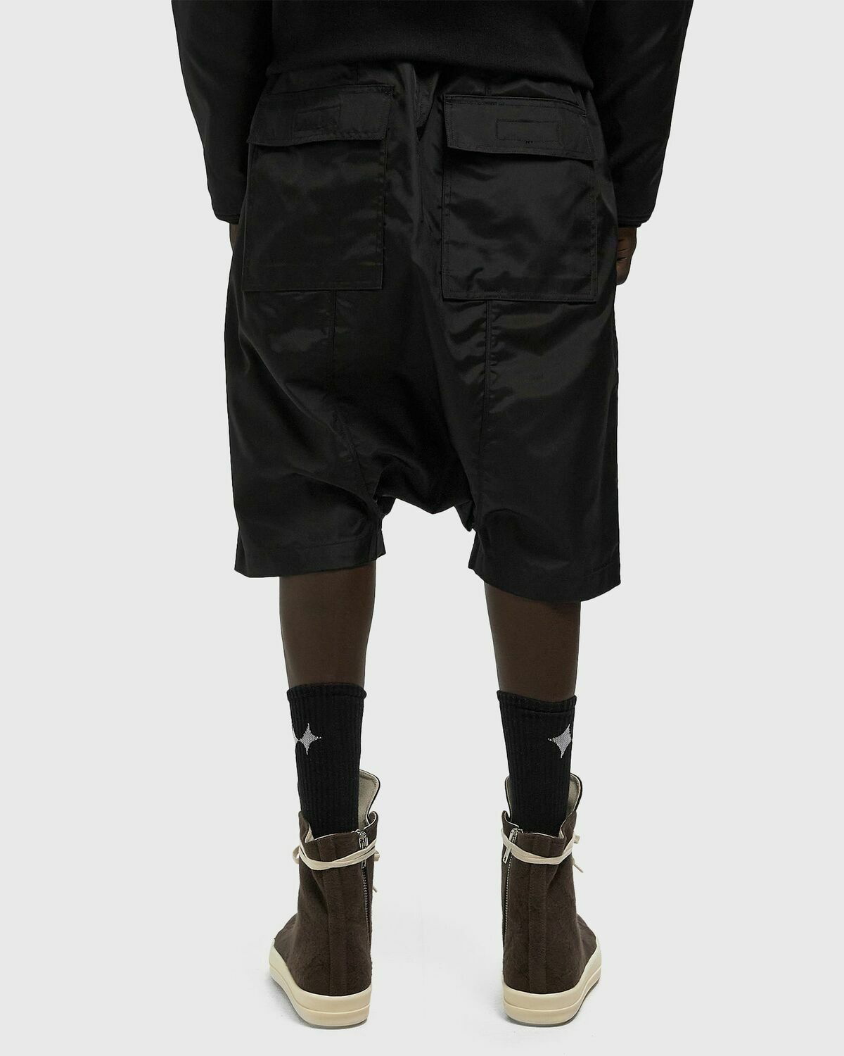 Rick Owens DRAWSTRING PODS Black Mens Casual Short Rick Owens