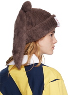 Charles Jeffrey LOVERBOY Brown Fluffy Chunky Rabbit Beanie