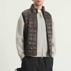 Taion Men's Mountain 800FP Zip Light Down Vest in Brushed Meadows