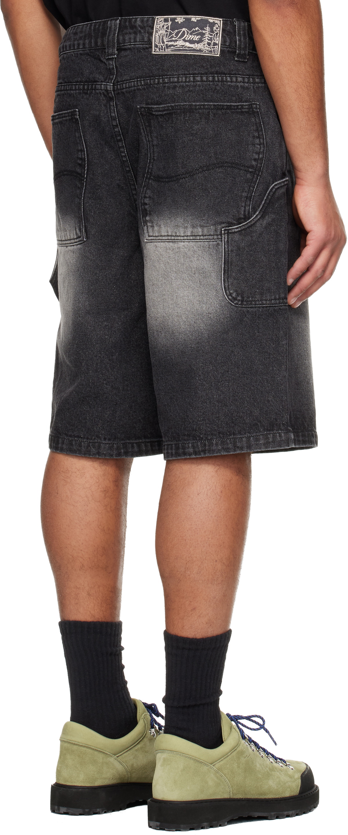 Dime Black Classic Denim Shorts