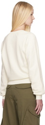 ÉTERNE Off-White Shrunken Raglan Sweatshirt