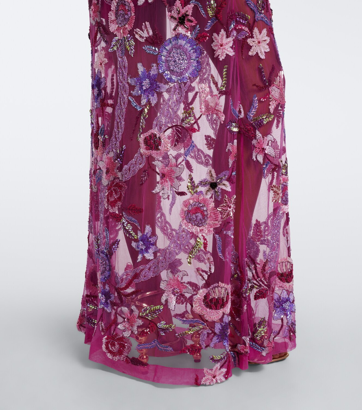 Là Fuori Mystical Garden embellished floral gown