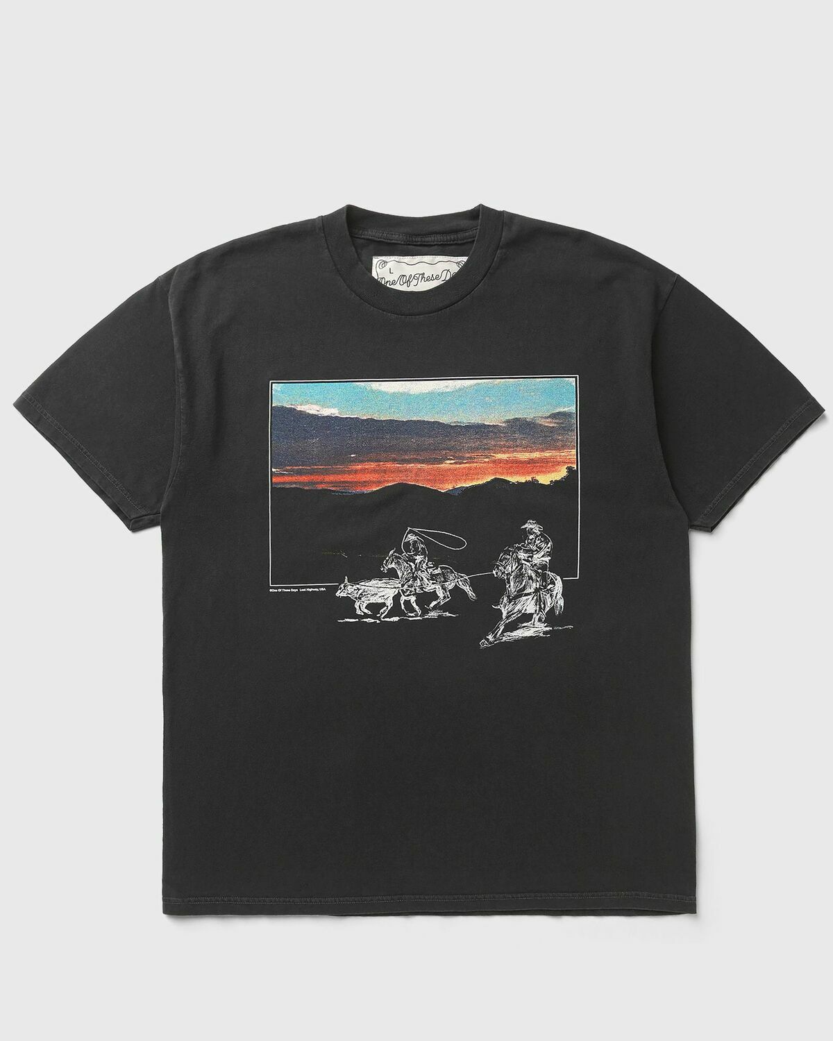 One of these Days IN ANOTHER TIME Black Mens Shortsleefe