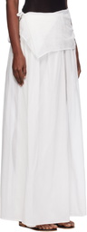 Paris Georgia White Elemental Silk Voile Maxi Skirt