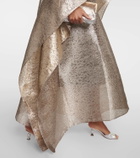 Taller Marmo Mirage belted sheer wool-blend kaftan